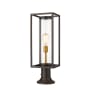 Z-Lite Dunbroch 24" Tall Outdoor Pier Mount Post Light Deep Bronze / Outdoor Brass